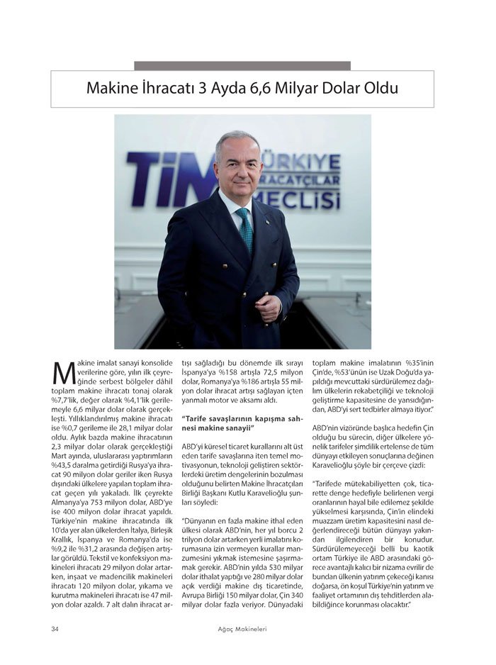 Ağaç Makineleri Dergisi Firma: MAİB