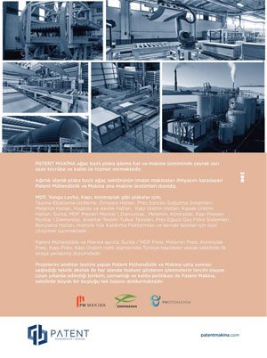Ağaç Makineleri Dergisi Adresler İlanlar-Patent Makina

